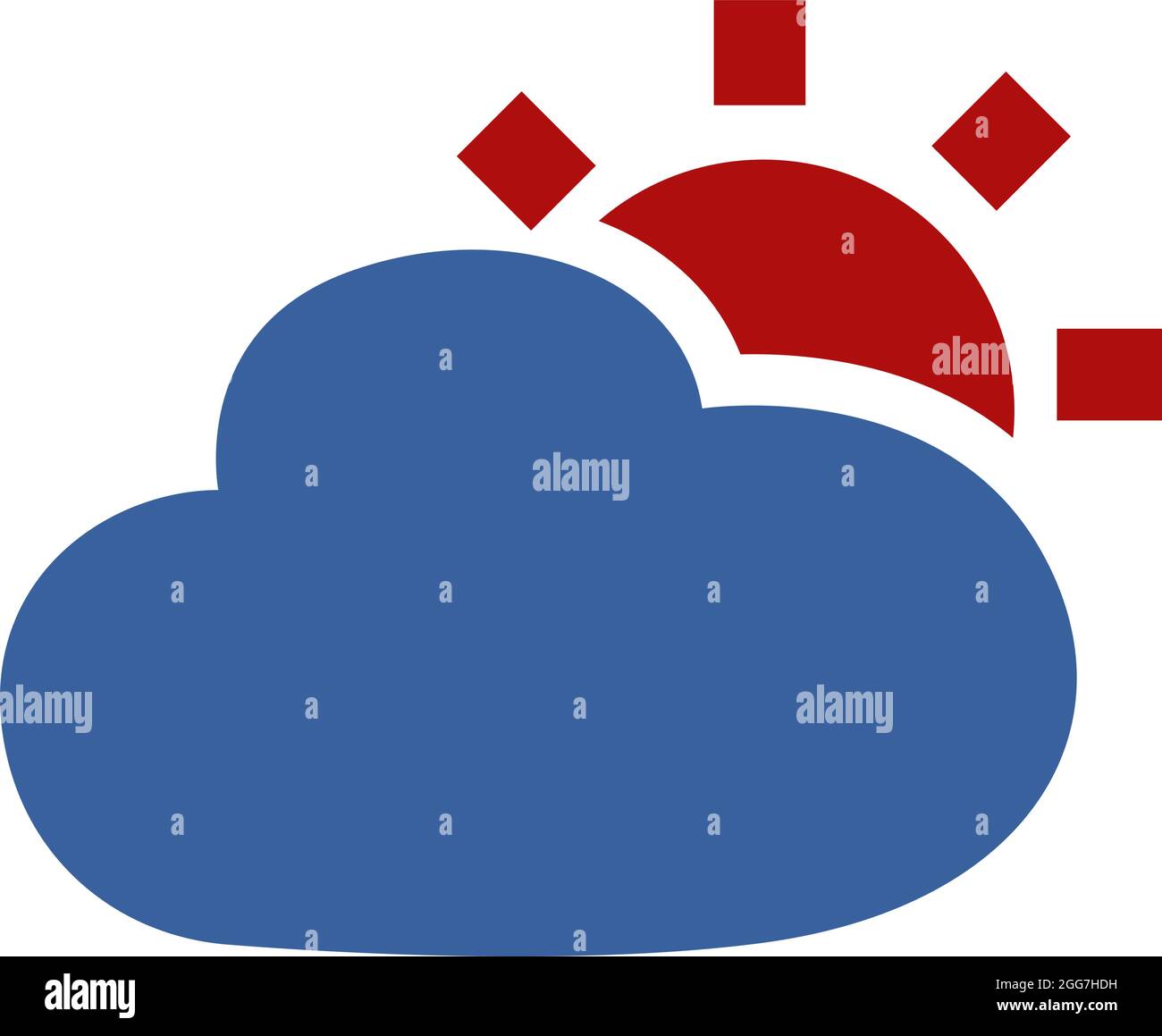 Cloudy Inghilterra, illustrazione di icone, vettore su sfondo bianco Illustrazione Vettoriale