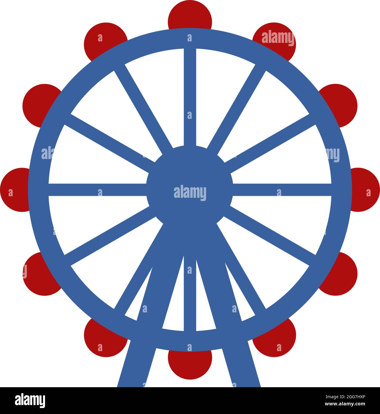 Occhio londinese, illustrazione di icone, vettore su sfondo bianco Illustrazione Vettoriale