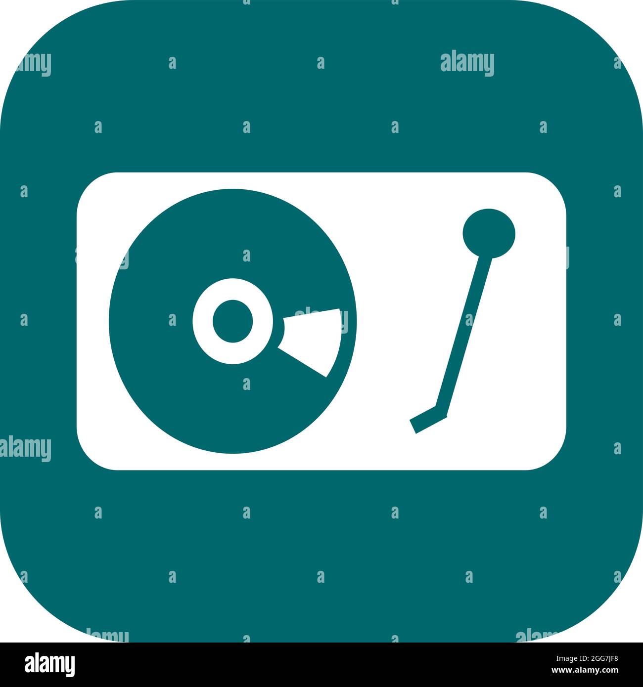 Vinile vecchio, illustrazione di icone, vettore su sfondo bianco Illustrazione Vettoriale