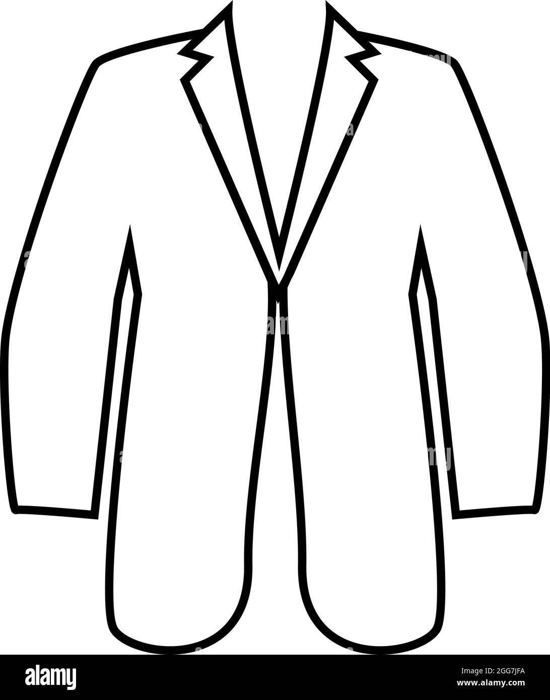 Abito da ufficio, illustrazione di icone, vettore su sfondo bianco Illustrazione Vettoriale