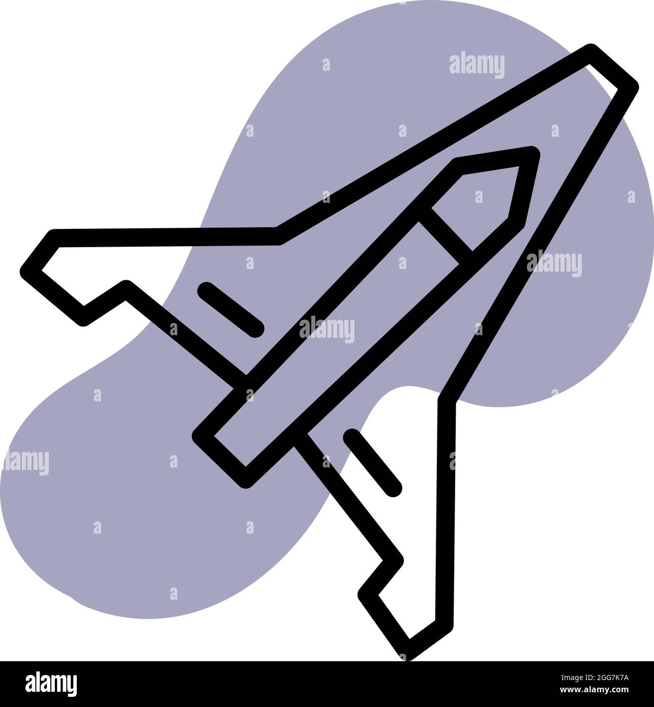 Veicolo per il trasporto spaziale, illustrazione di icone, vettore su sfondo bianco Illustrazione Vettoriale