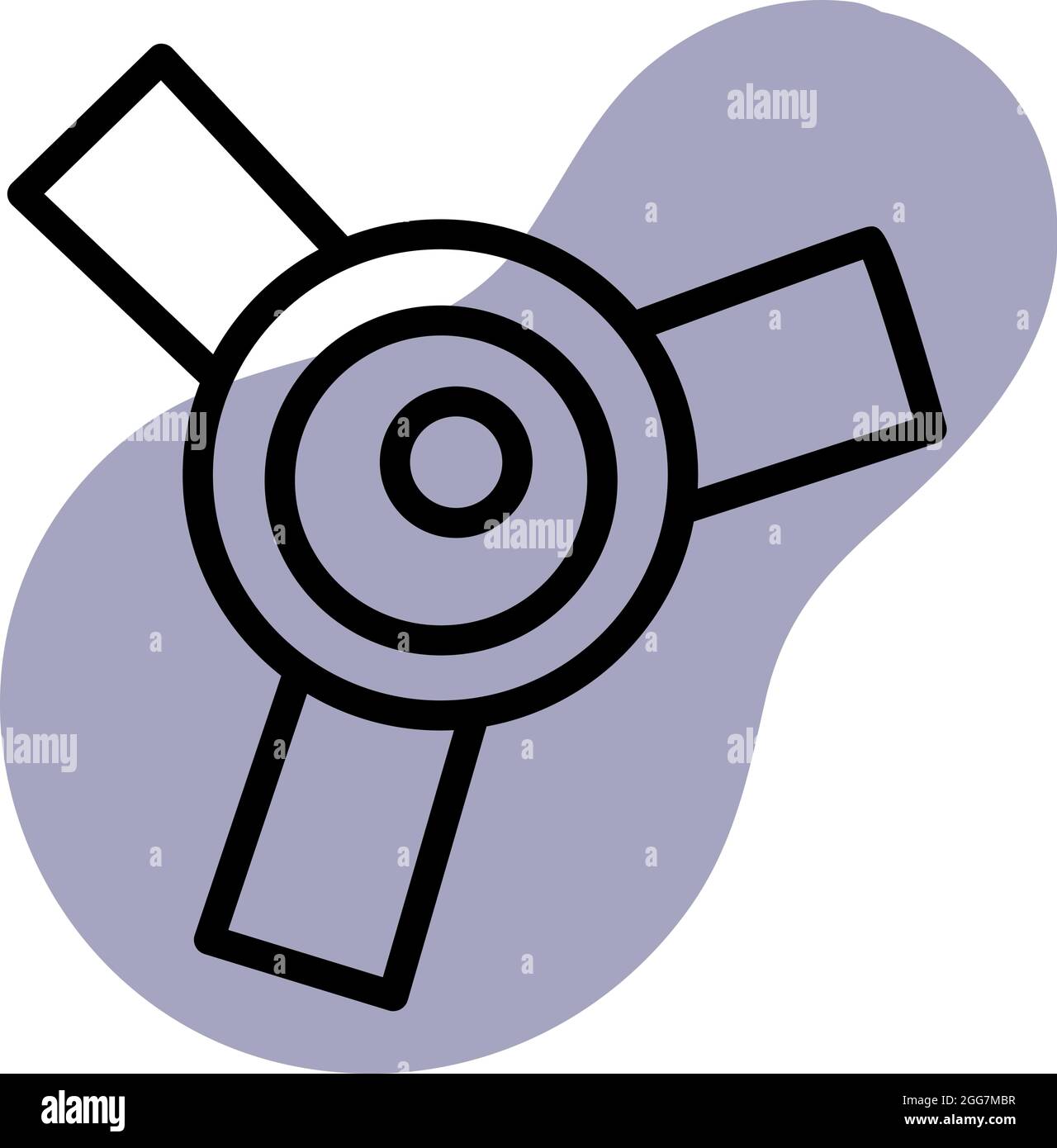 Veicolo spaziale, illustrazione di icone, vettore su sfondo bianco Illustrazione Vettoriale