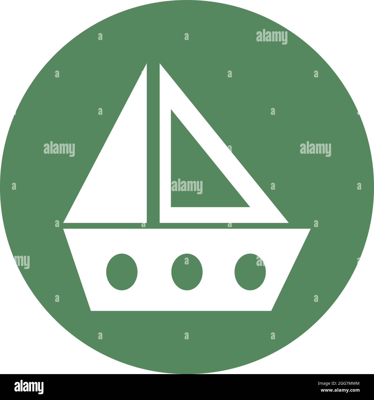 Viaggio della nave, illustrazione di icone, vettore su sfondo bianco Illustrazione Vettoriale