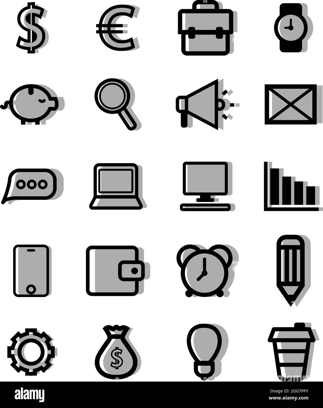 Incontro di bussiness, illustrazione, su sfondo bianco. Illustrazione Vettoriale