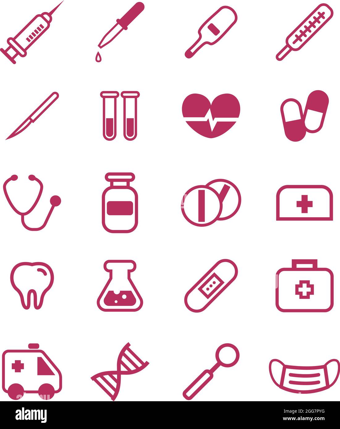 Medicina moderna, illustrazione, su sfondo bianco. Illustrazione Vettoriale