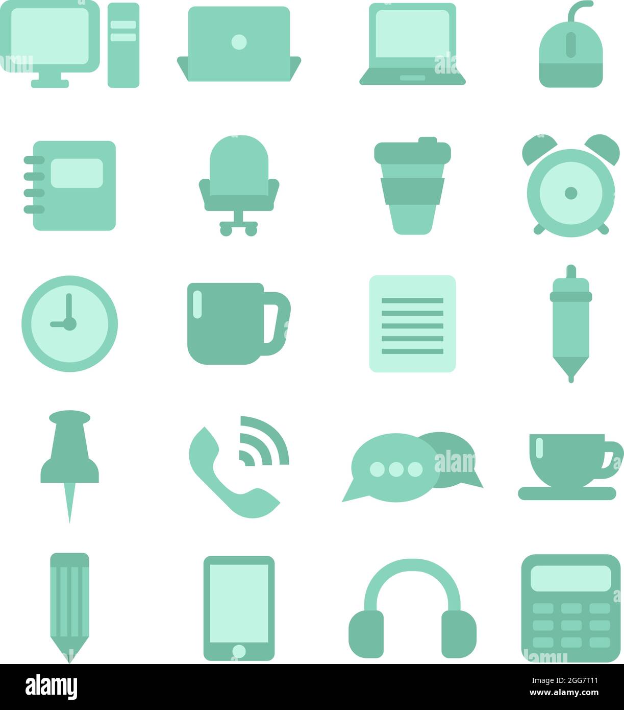 Giornata lavorativa, illustrazione, su sfondo bianco. Illustrazione Vettoriale