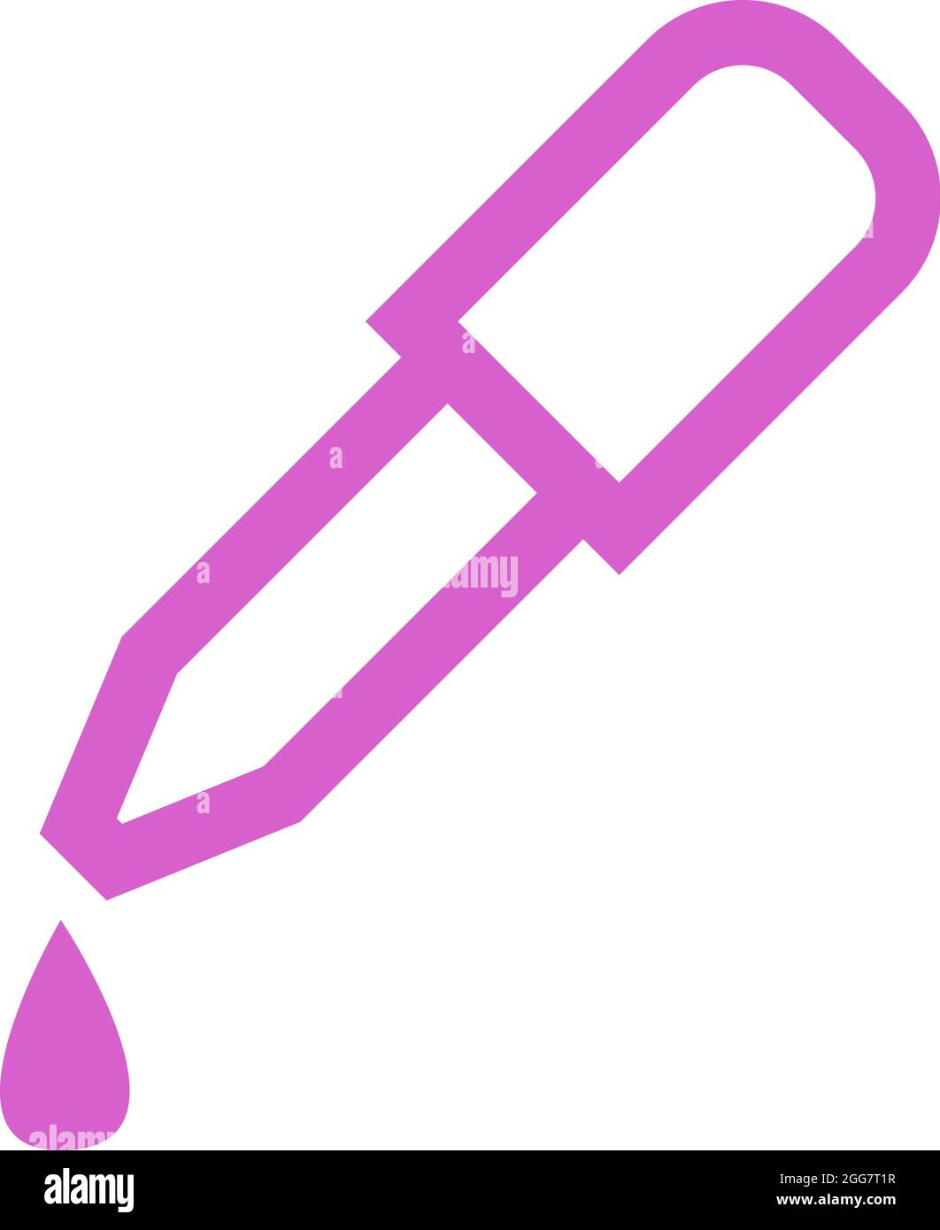 Contagocce viola , illustrazione, su sfondo bianco. Illustrazione Vettoriale