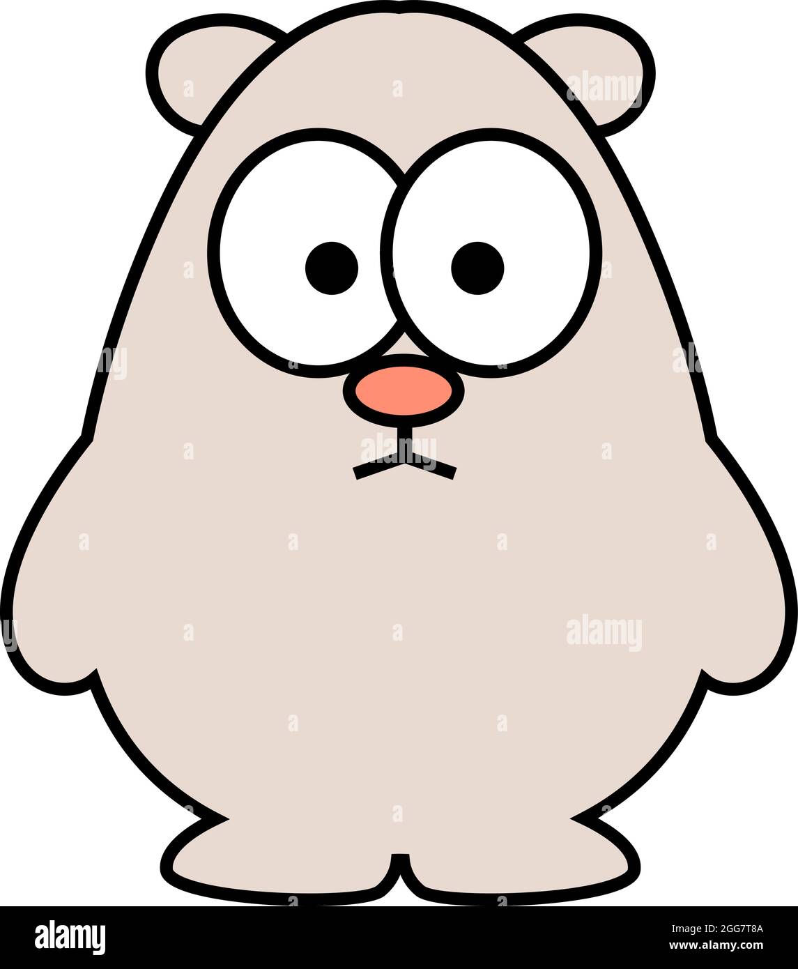 Orso polare bianco, illustrazione, su sfondo bianco. Illustrazione Vettoriale