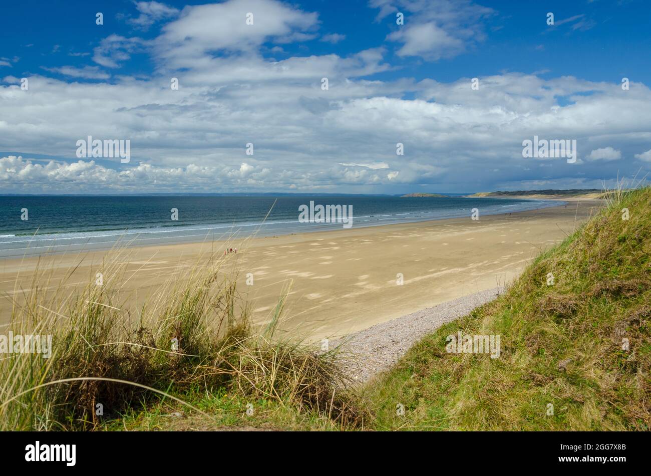 Splendida Rhossili Bay sulla penisola di Gower (spiaggia di prima classe) Foto Stock