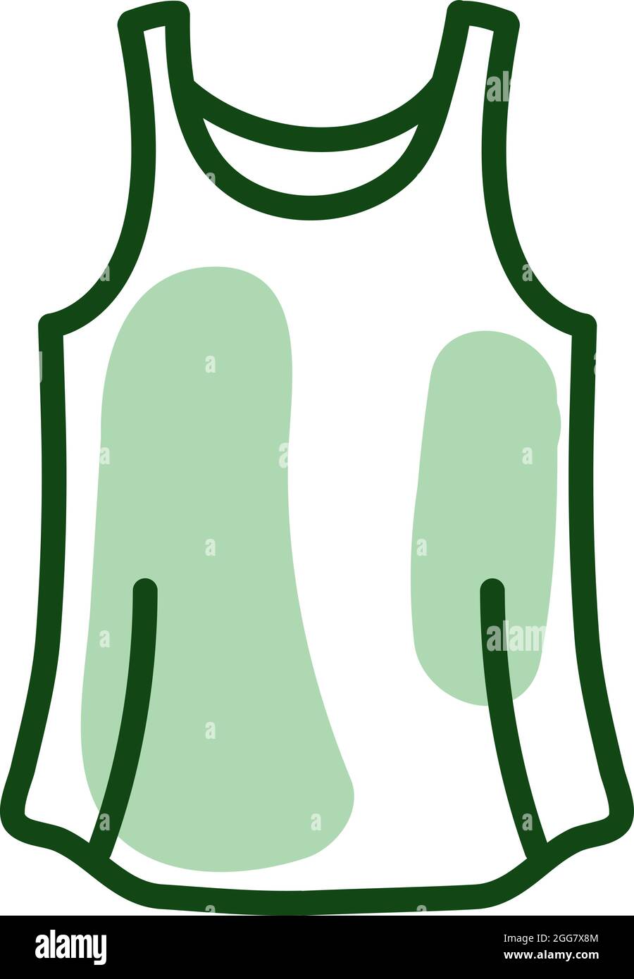 Camicia senza maniche, illustrazione, su sfondo bianco. Illustrazione Vettoriale