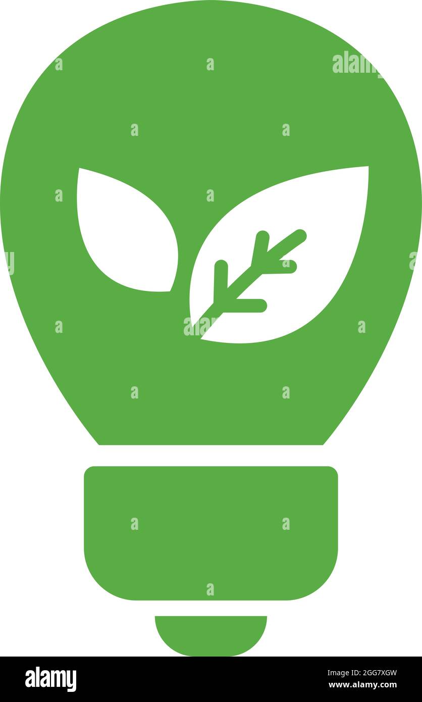Energia verde, illustrazione, su sfondo bianco. Illustrazione Vettoriale