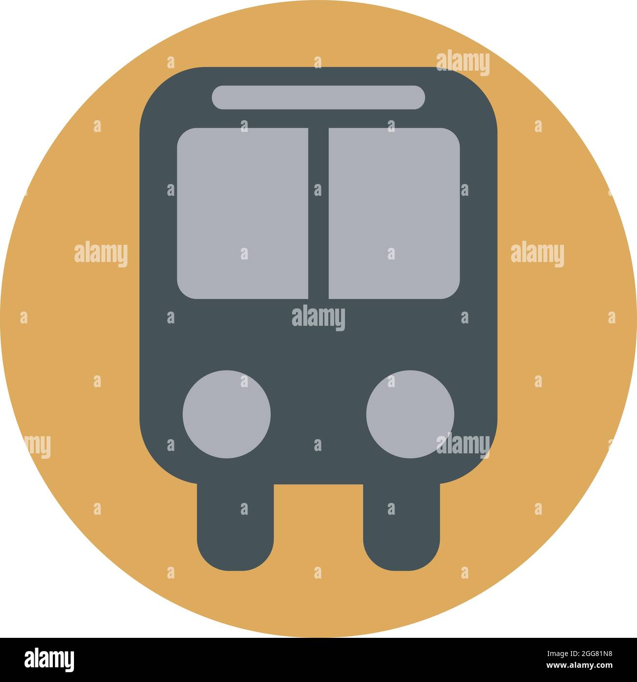 Bus grigio, illustrazione, su sfondo bianco. Illustrazione Vettoriale