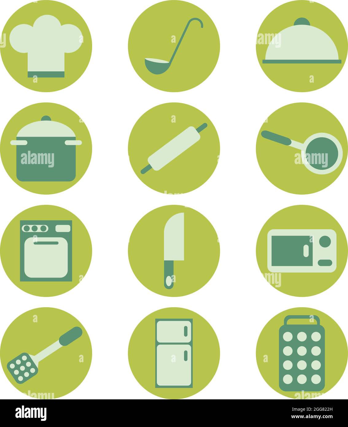 Elettrodomestici da cucina, illustrazione, su sfondo bianco. Illustrazione Vettoriale