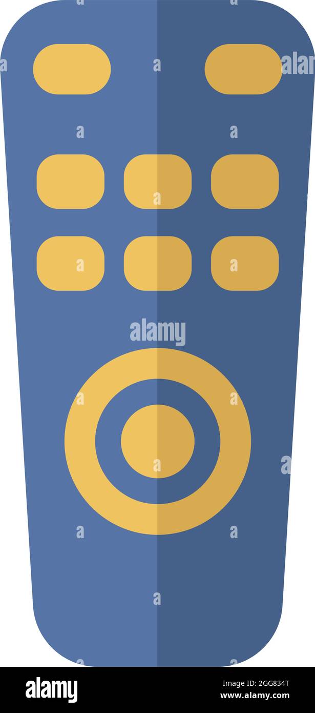 Telecomando per set di filmati, illustrazione, su sfondo bianco. Illustrazione Vettoriale