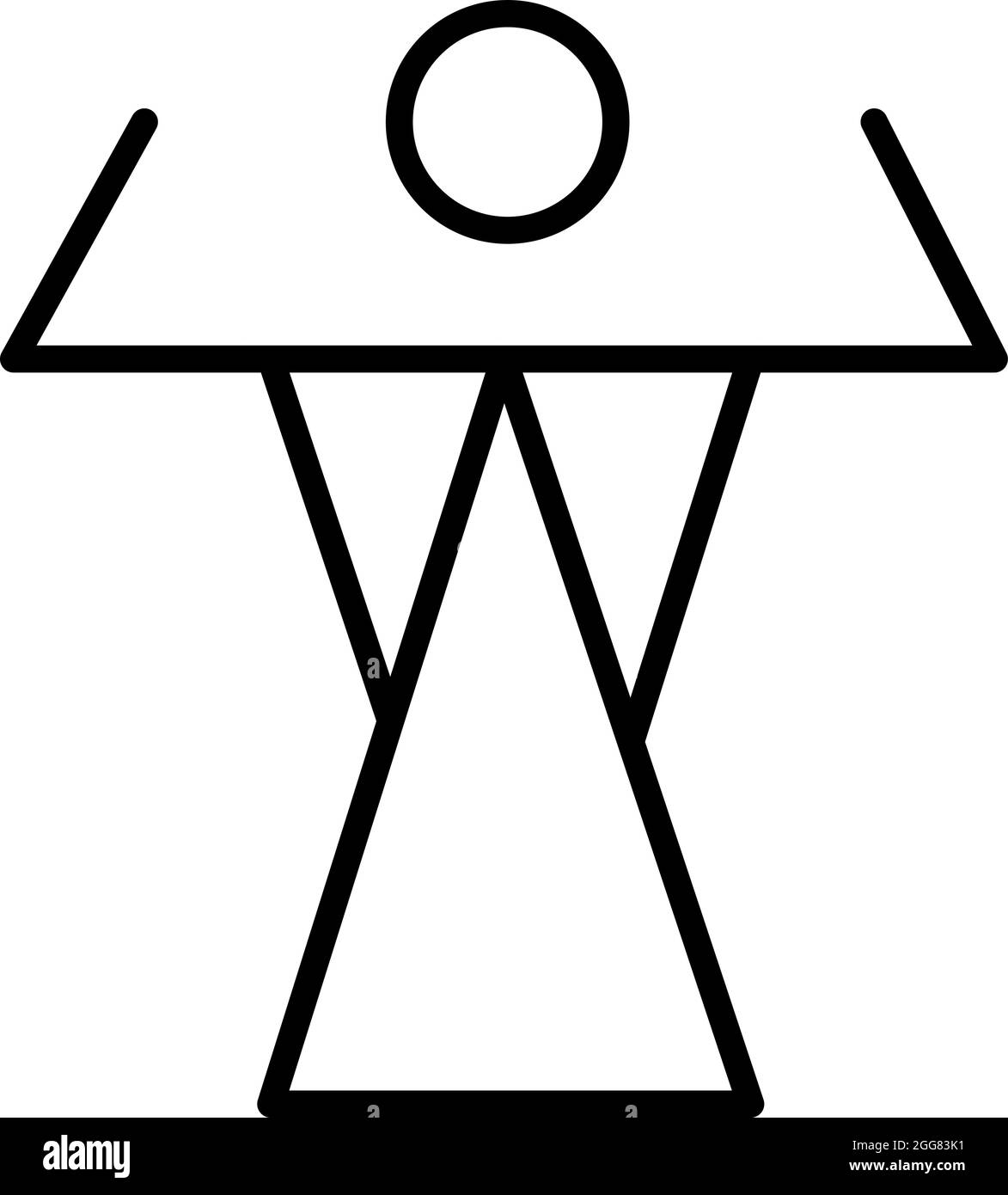 Pittogramma delle persone antiche, illustrazione, su sfondo bianco. Illustrazione Vettoriale