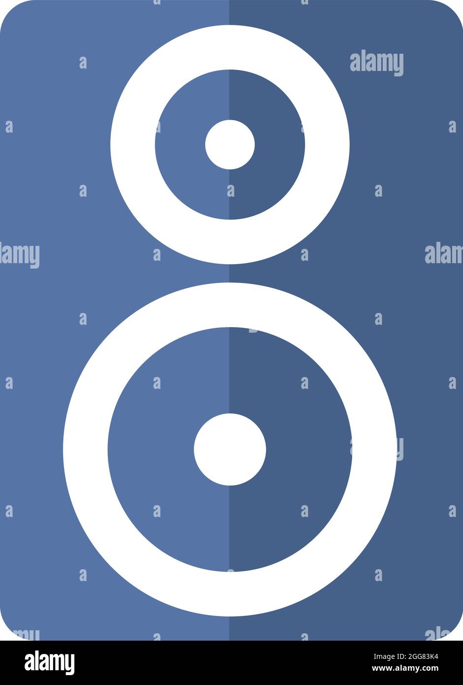 Altoparlanti per set di filmati, illustrazione, su sfondo bianco. Illustrazione Vettoriale