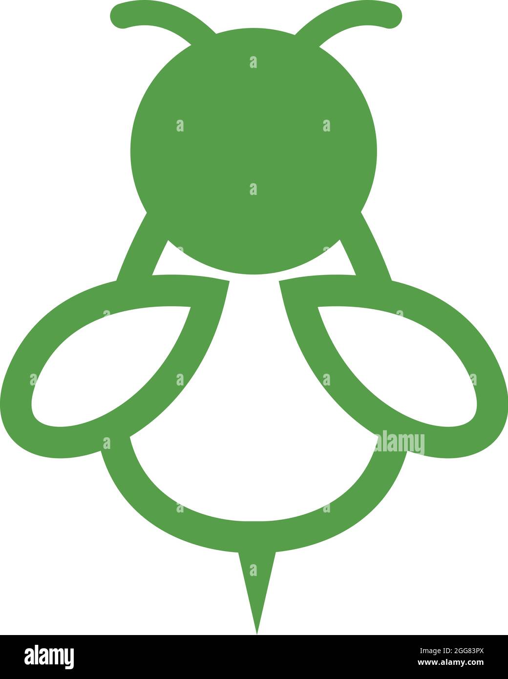 Ape verde, illustrazione, su sfondo bianco. Illustrazione Vettoriale