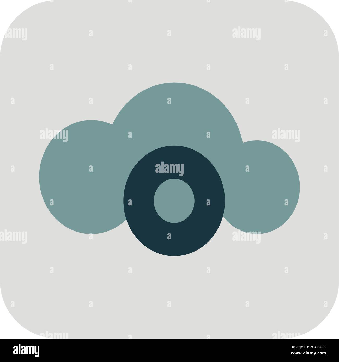 Nuvola e vinile, illustrazione, su sfondo bianco. Illustrazione Vettoriale