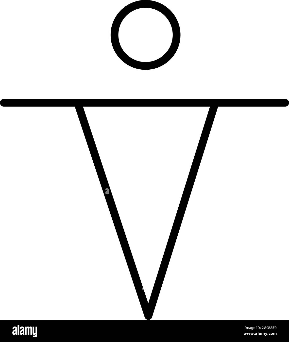 Pittogramma persona amichevole , illustrazione, su sfondo bianco. Illustrazione Vettoriale