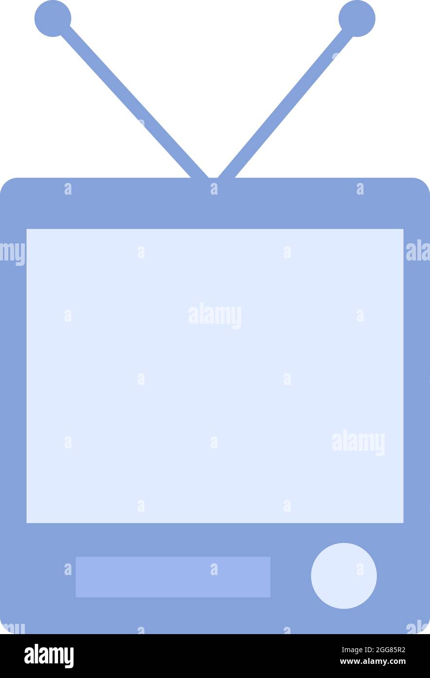 Vecchio televisore quadrato, illustrazione, su sfondo bianco. Illustrazione Vettoriale