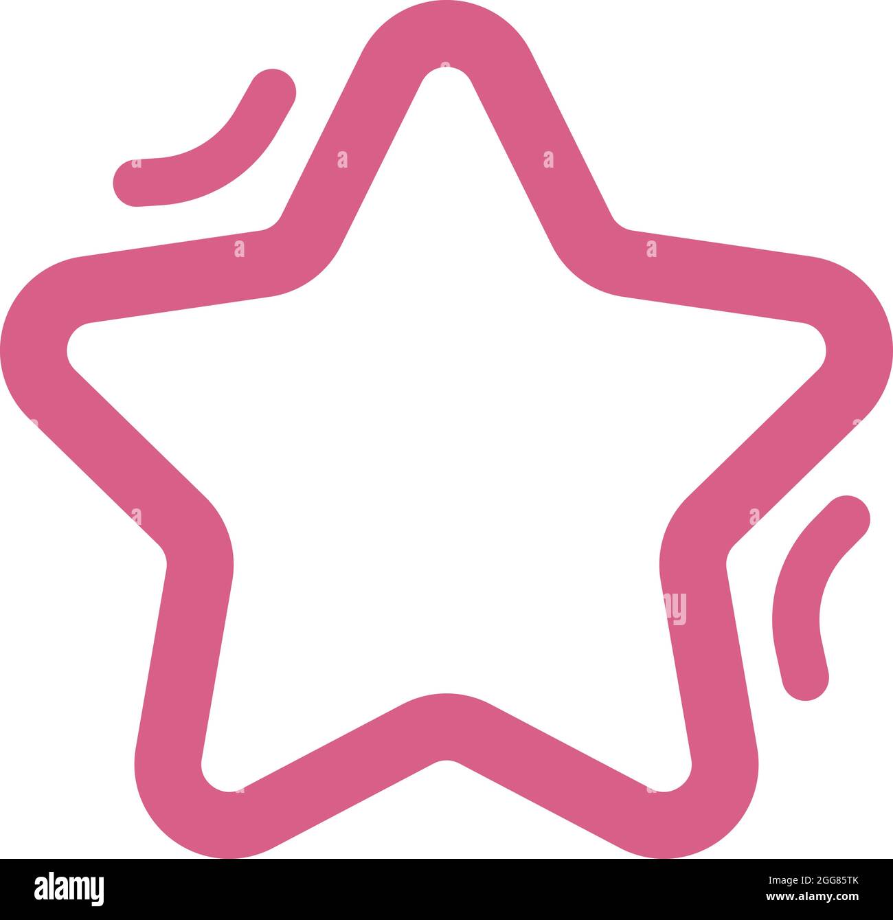 Stella spaziale rosa, illustrazione, su sfondo bianco. Illustrazione Vettoriale