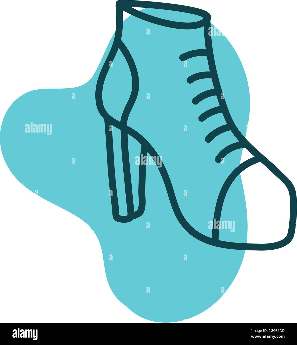 Stivaletti, illustrazione, su sfondo bianco. Illustrazione Vettoriale