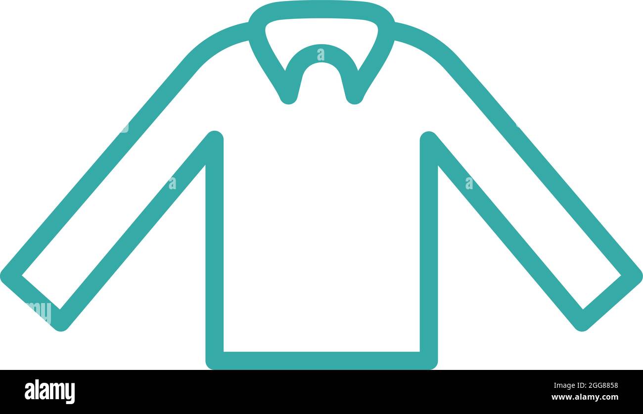 Maglia manica lunga, illustrazione, vettore su sfondo bianco. Illustrazione Vettoriale