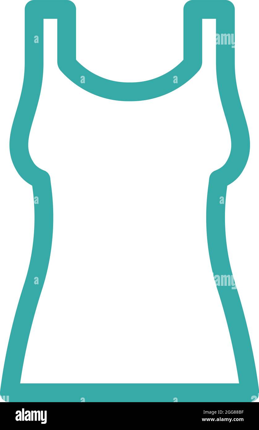 Maglia bianca donne senza maniche, illustrazione, vettoriale su sfondo bianco. Illustrazione Vettoriale