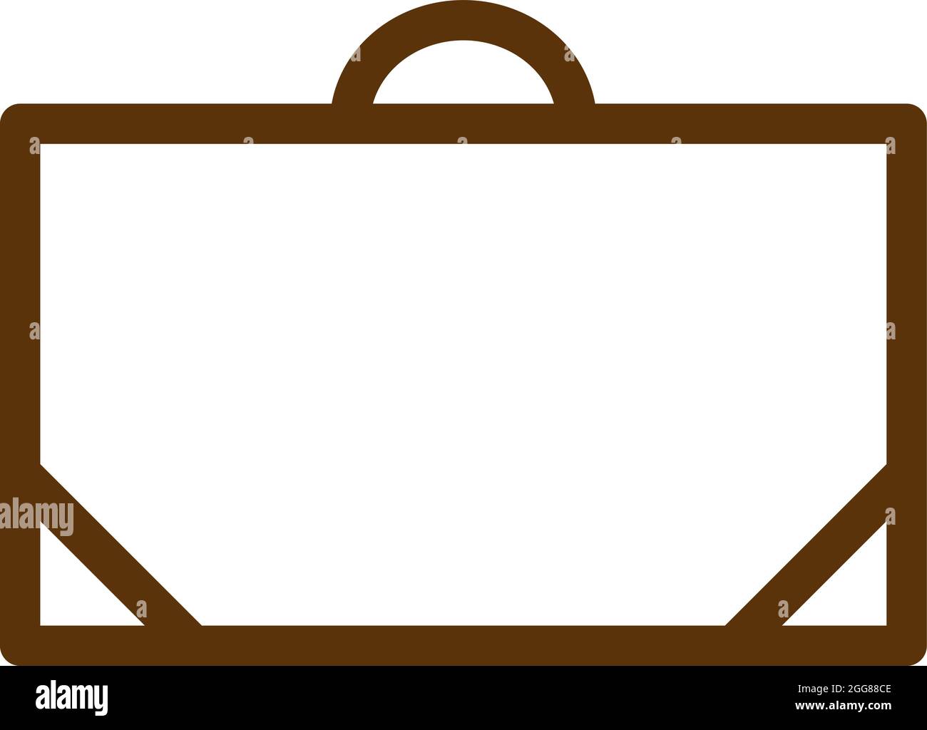Borsa uomo semplice marrone, illustrazione, vettore su sfondo bianco. Illustrazione Vettoriale
