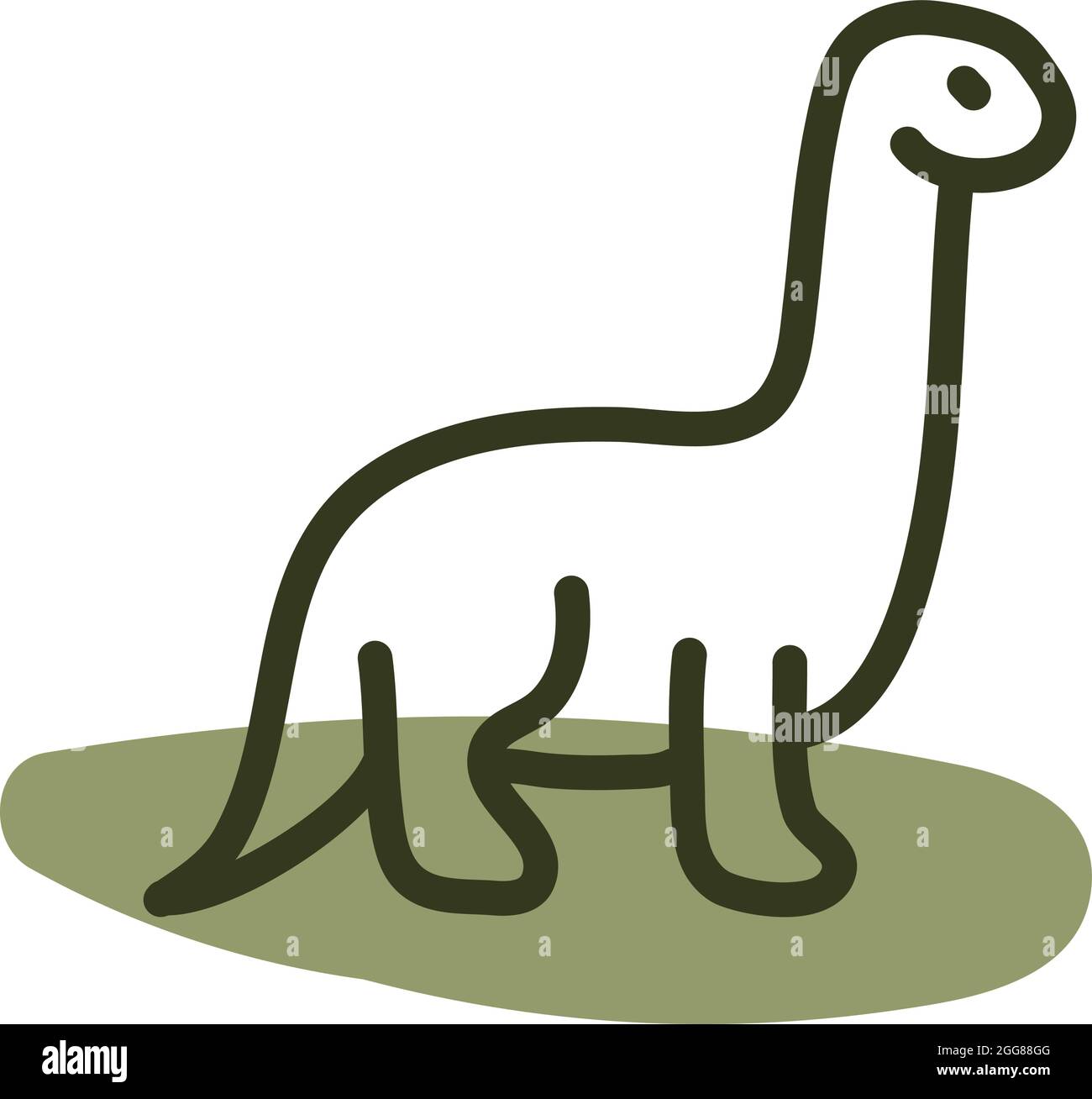 Bracinosaurus dinosauro, illustrazione, vettore su sfondo bianco. Illustrazione Vettoriale