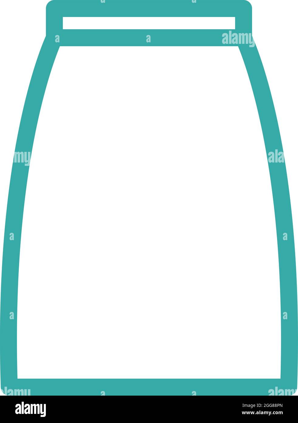Gonna bianca più lunga, illustrazione, vettore su sfondo bianco. Illustrazione Vettoriale