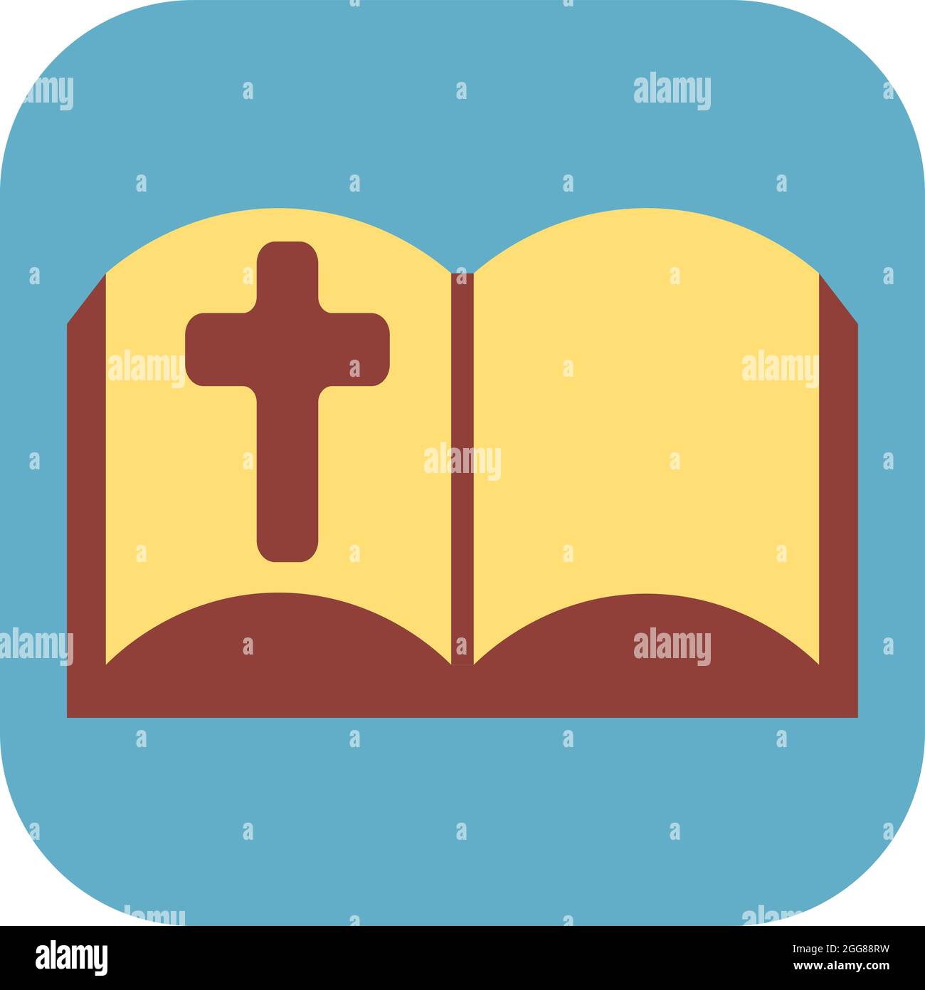 Apri la bibbia Santa, l'illustrazione, il vettore su sfondo bianco. Illustrazione Vettoriale