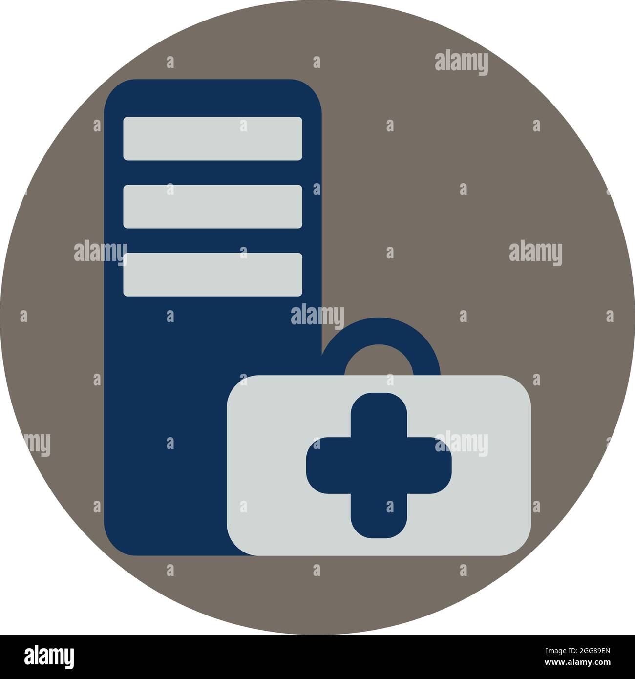Unità speciale del sistema informatico, illustrazione, vettore su sfondo bianco. Illustrazione Vettoriale