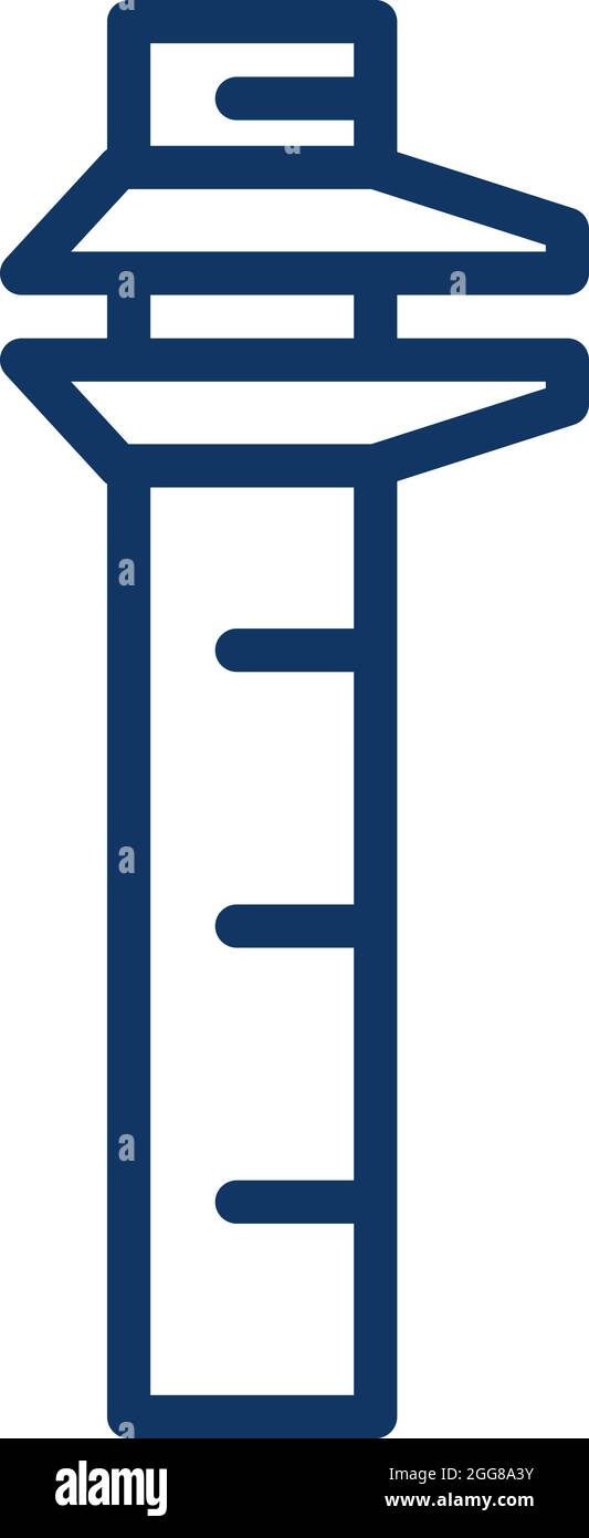 Misura di costruzione, illustrazione, vettore su sfondo bianco. Illustrazione Vettoriale