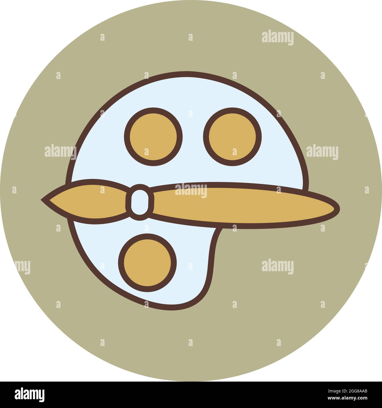 Pittura acessoria, illustrazione, vettore su sfondo bianco. Illustrazione Vettoriale