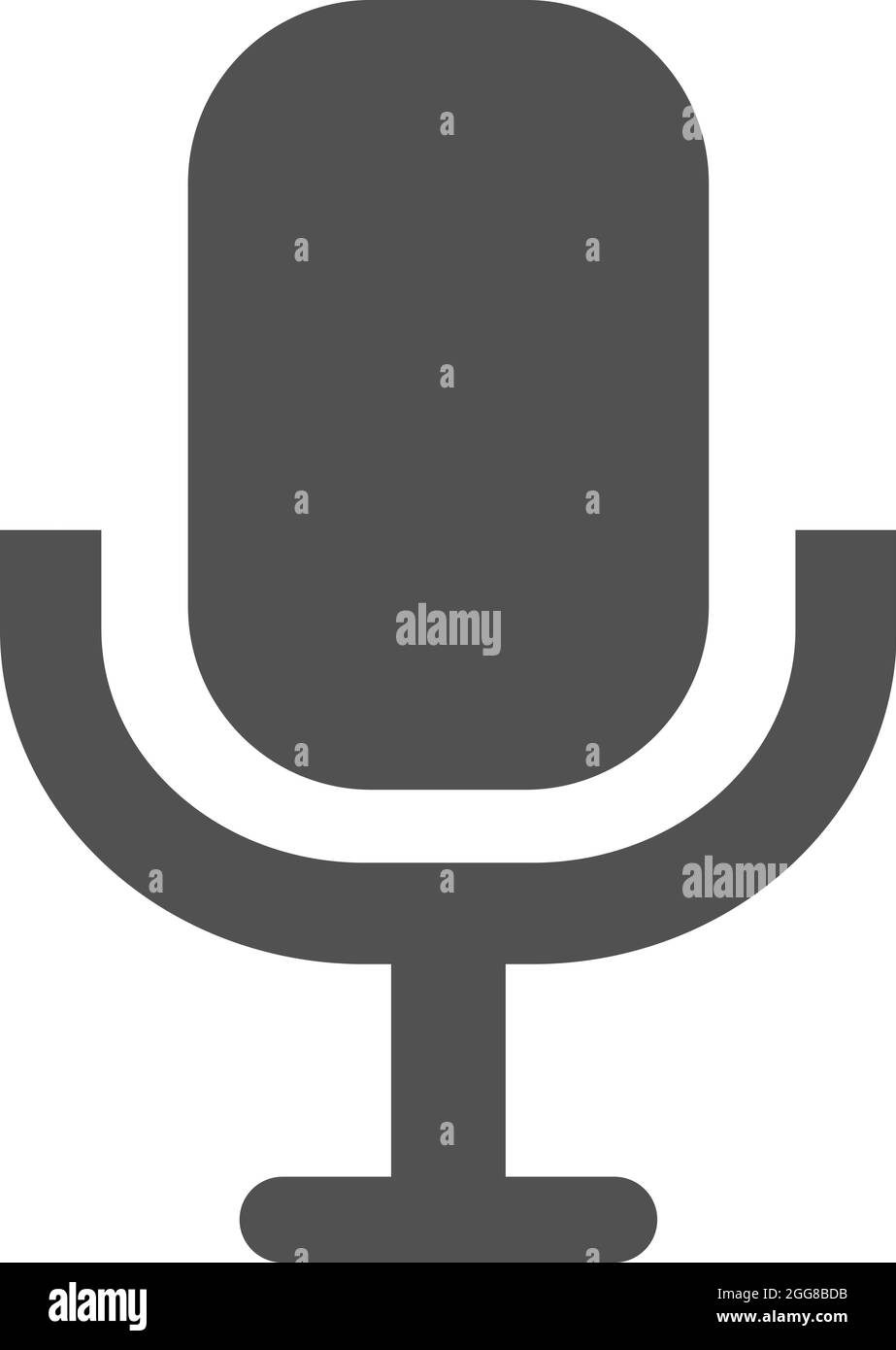 Premere dictaphone, illustrazione, vettore su sfondo bianco. Illustrazione Vettoriale