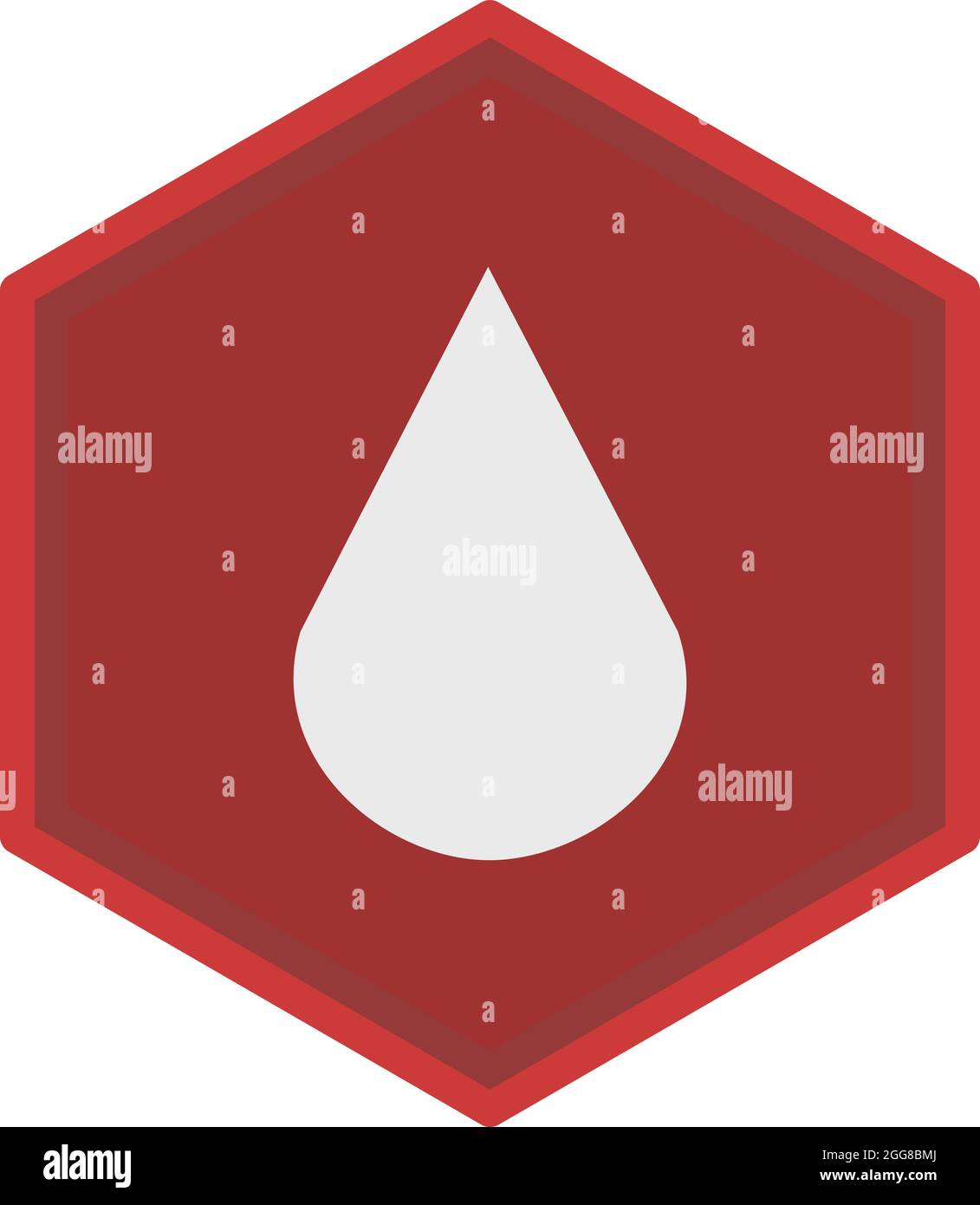 Goccia di sangue, illustrazione, vettore su sfondo bianco. Illustrazione Vettoriale