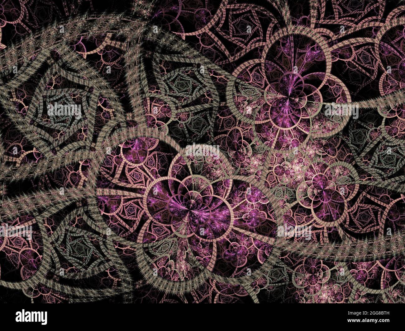 Complessa Flame Fractal Art Foto Stock