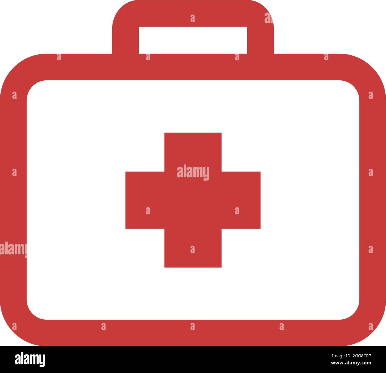 Kit di pronto soccorso, illustrazione, vettore su sfondo bianco. Illustrazione Vettoriale