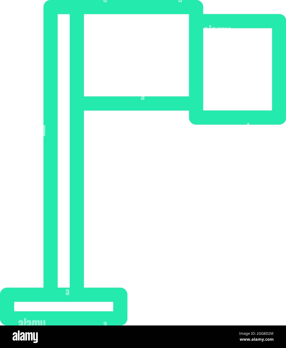 Indicatore verde per posizione, illustrazione, vettore su sfondo bianco. Illustrazione Vettoriale