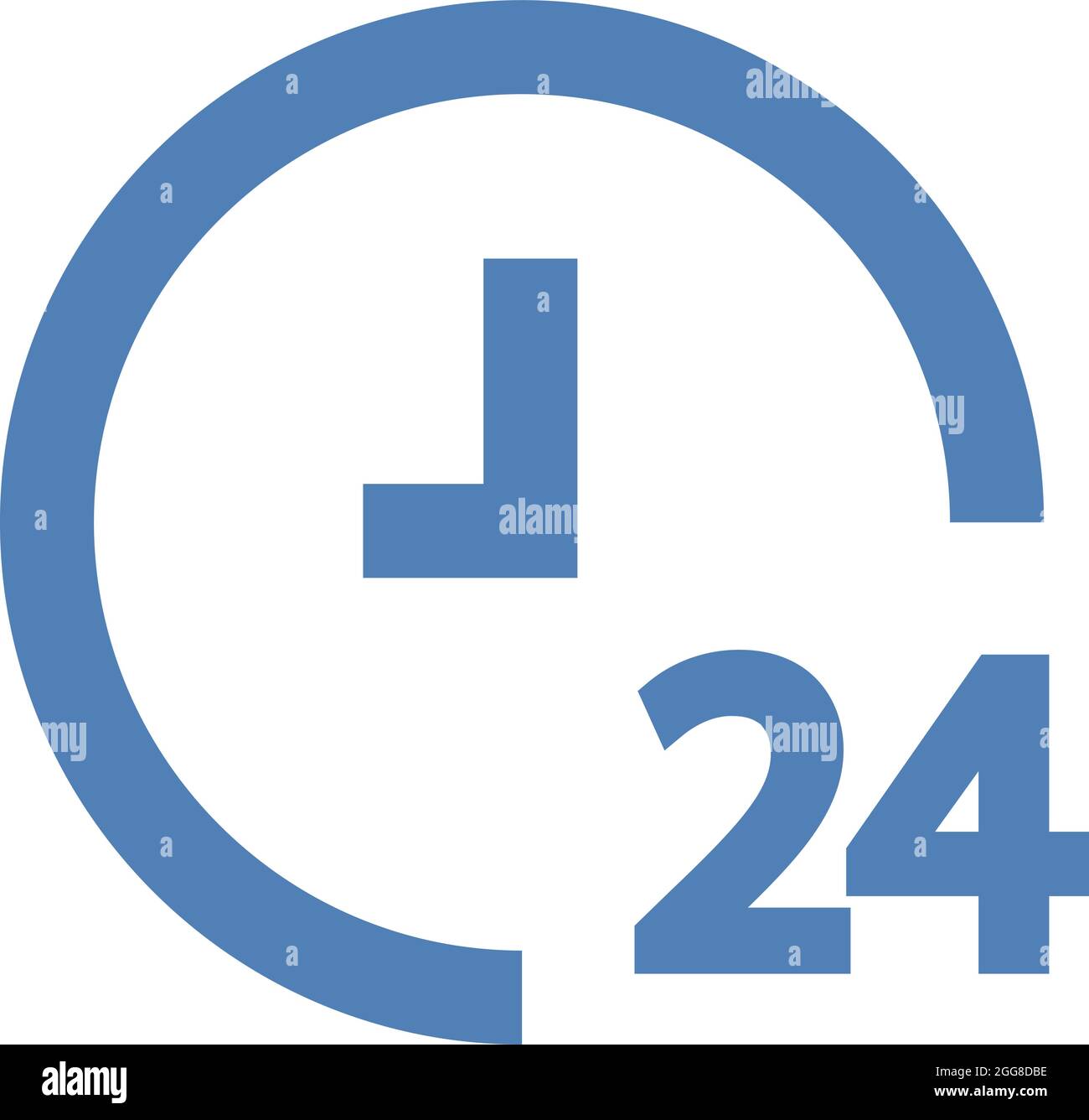 Aperto tutto il giorno e la notte, illustrazione, vettore su sfondo bianco. Illustrazione Vettoriale