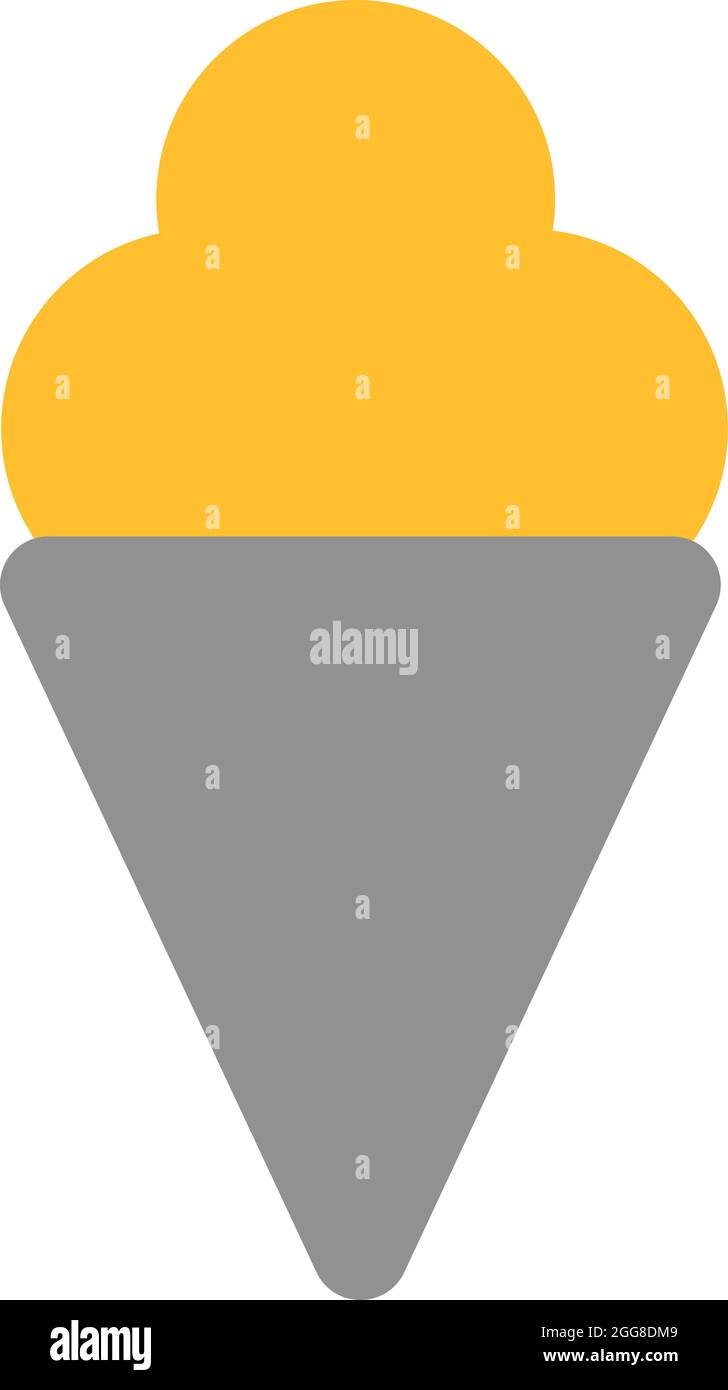 Gelato al limone, illustrazione, vettore su sfondo bianco. Illustrazione Vettoriale