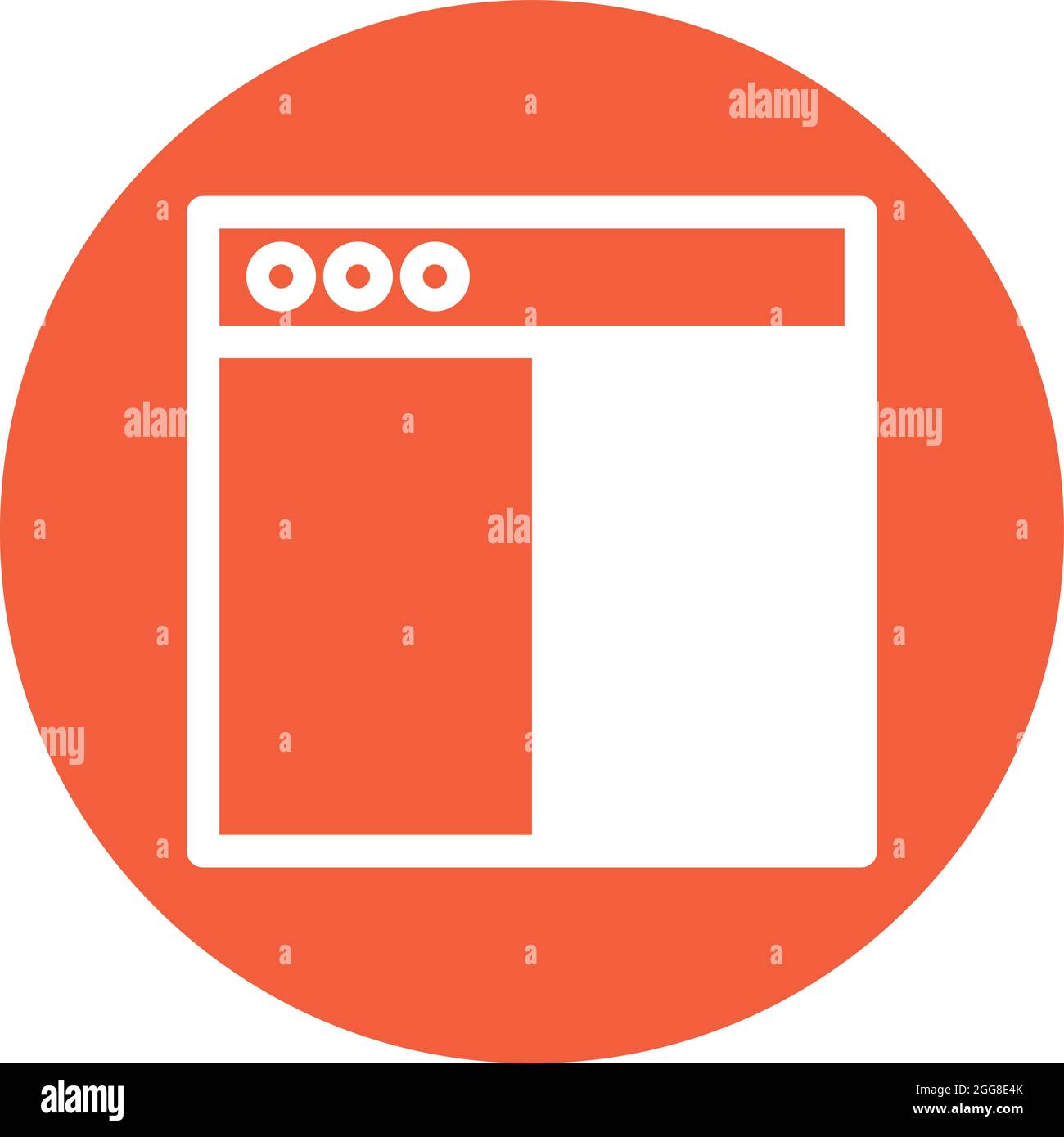 Pagina Web, illustrazione, vettore su sfondo bianco. Illustrazione Vettoriale