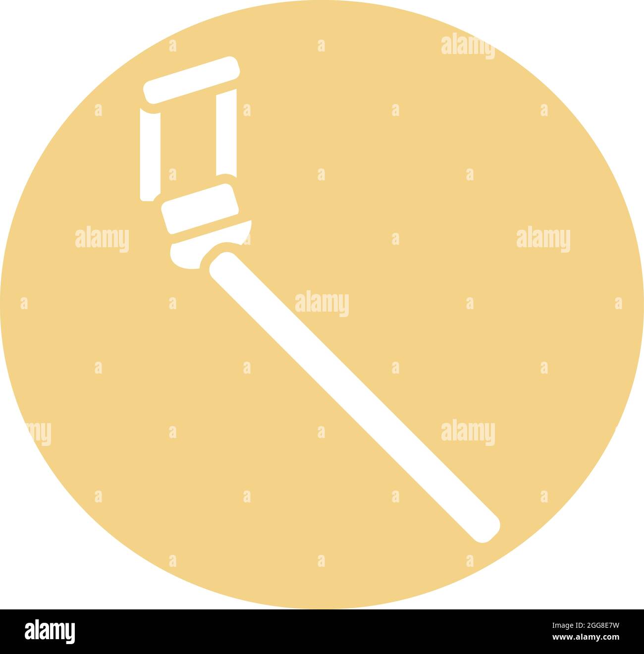 Selfie stick, illustrazione, vettore su sfondo bianco. Illustrazione Vettoriale