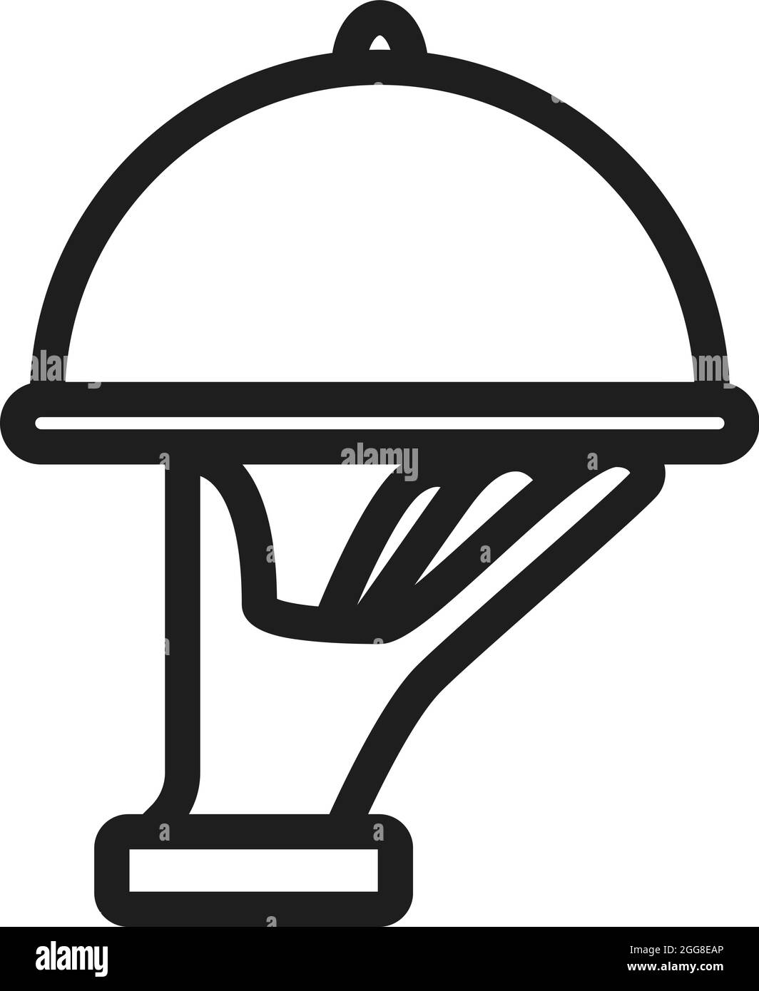 Servizio cameriere ristorante, illustrazione, vettore su sfondo bianco. Illustrazione Vettoriale