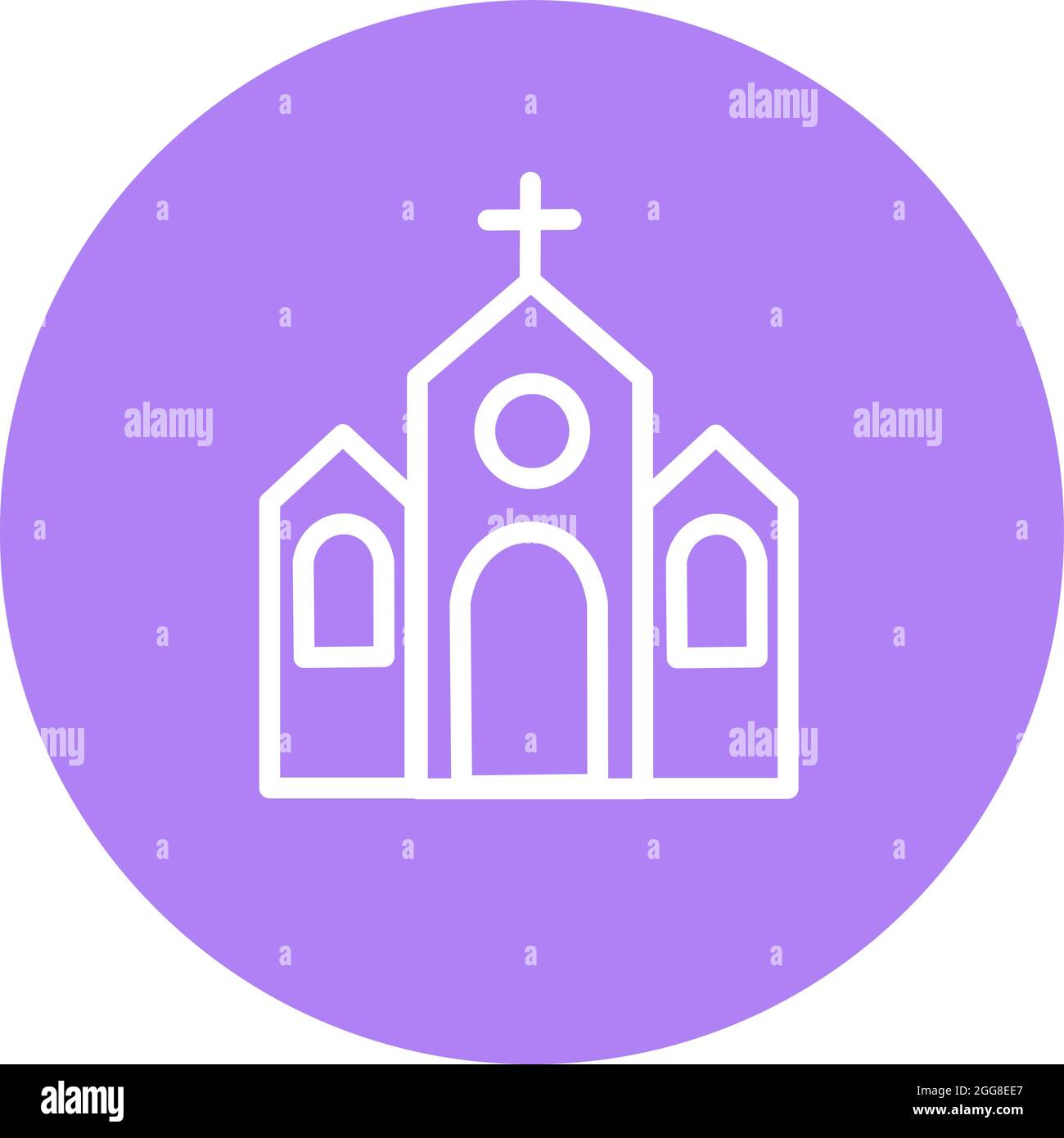 Matrimonio in chiesa, illustrazione, vettore su sfondo bianco. Illustrazione Vettoriale