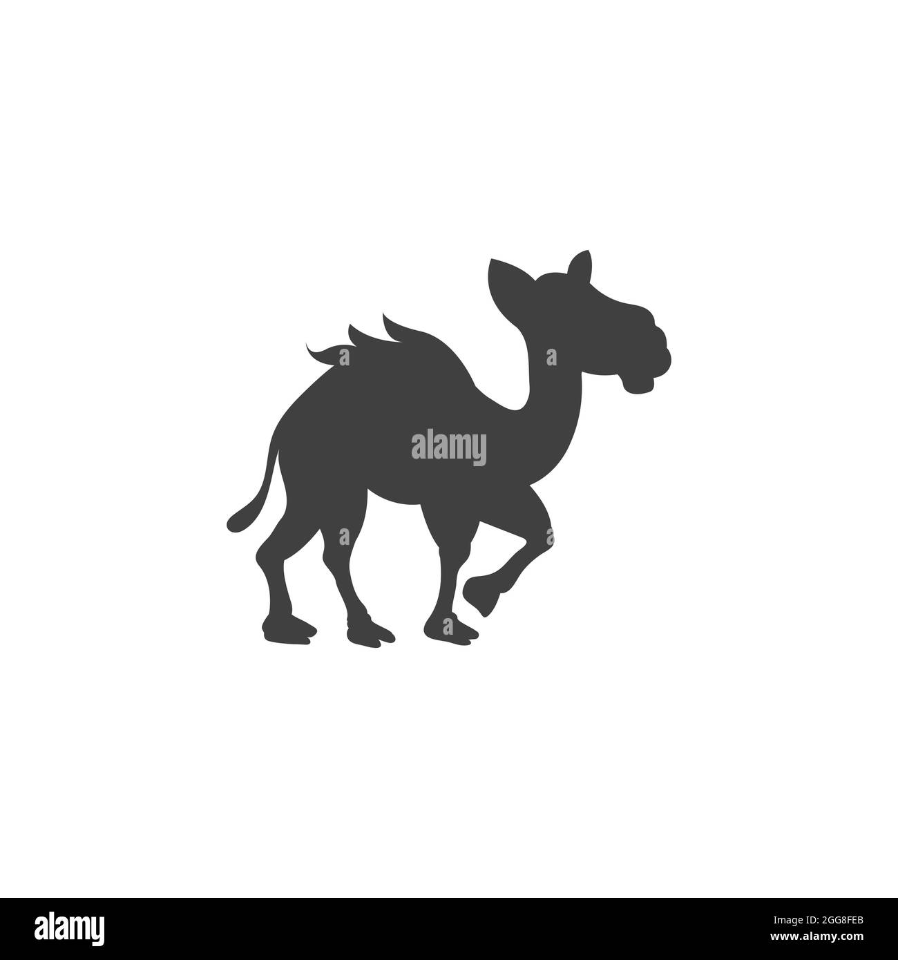 Icona del cammello illustrazione vettoriale design Foto Stock