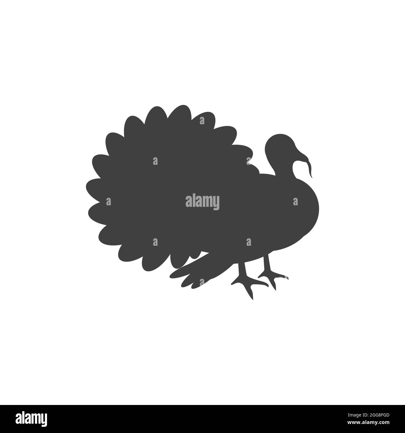 Tacchino animale Vector icona disegno modello Foto Stock