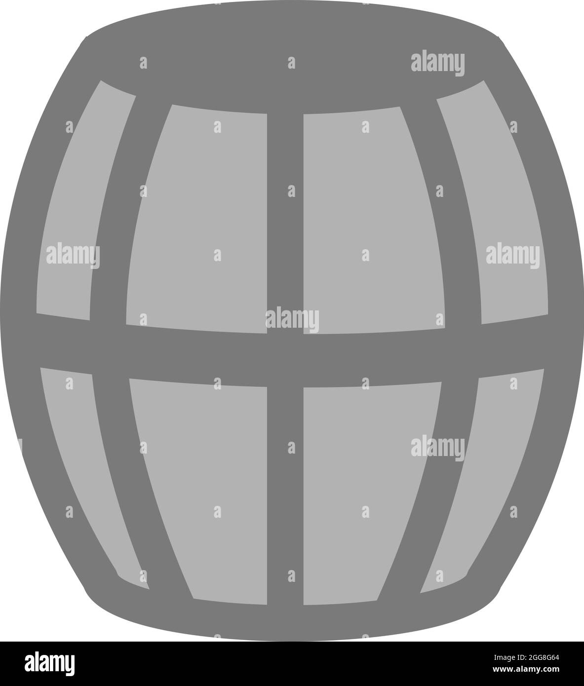 Barile di vino, illustrazione, vettore su sfondo bianco. Illustrazione Vettoriale