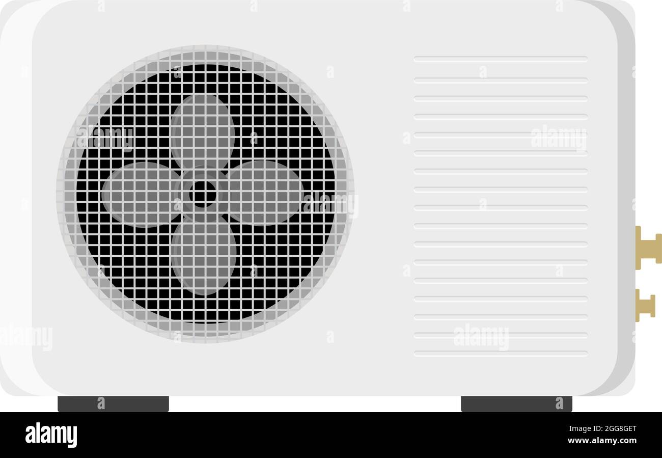 Unità di uscita CA, illustrazione, vettore su sfondo bianco. Illustrazione Vettoriale